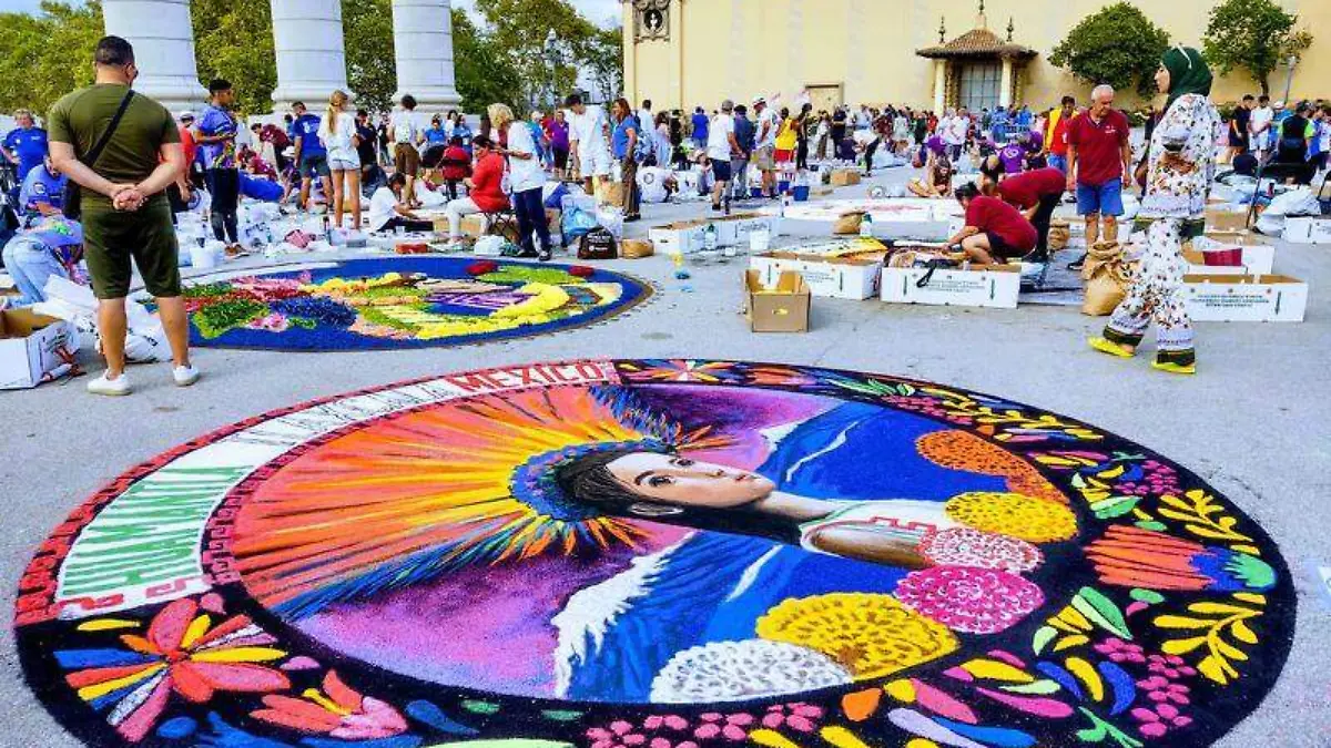 Alfombra de Huamantla en Barcelona